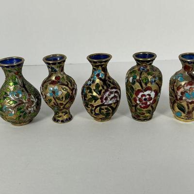 Gold & Enamel Asian vases