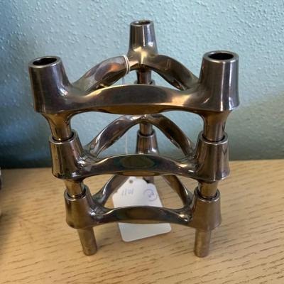 Fritz Nagel • 1960’s • Polished Nickel • Taper Holders • Three • $92 set