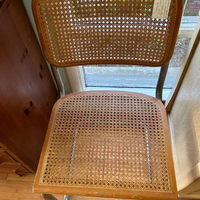 Marcel Breuer • Cesca • 1970’s • reproduction • 1929’s • Chrome & Caning Chair • $300