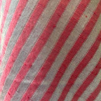  Virgin Vintage • Striped Silk • Pewter & Claret • Upholstery • Six Yards • 48”w • $120