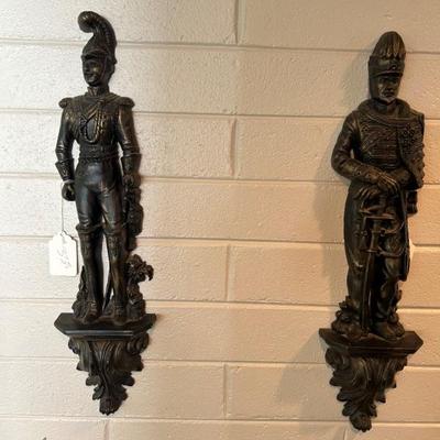 Faux Bronze • Soldier • Wall Plaques • 25”h • $33 ea • (two available)