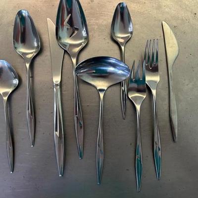 ‘Astra’ • Stainless Steel • MCM • Flatware • by International Silver • 50 pcs • $300