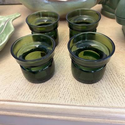 Blenko • Green • Glass • Candle Holders • $9 ea • (four available)