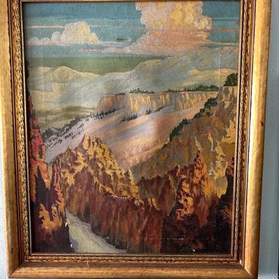 ‘A Rocky Pass’ • Oil on Canvas • ca 1910 • 23” x 19” • $280
