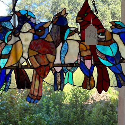 Stained & Leaded Glass • Birds • 22”w • $48.50