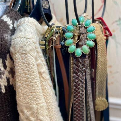 Bunches of women's belts!