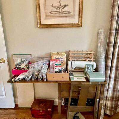 Sears built-in sewing machine & notions