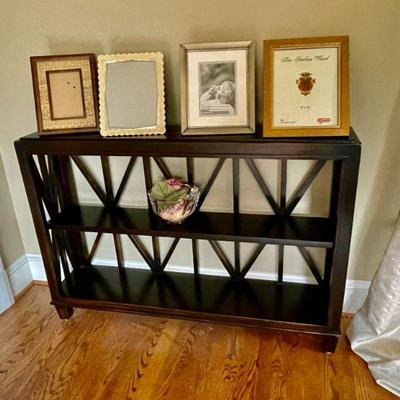 Slate-top shelving unit
