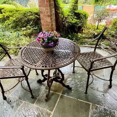 Wrought iron patio furniture