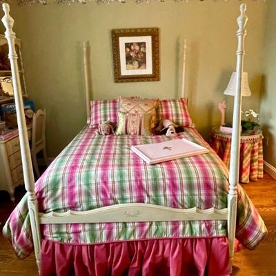 Broyhill "French Provincial" four-poster, full-size bed