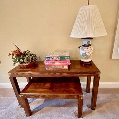 Henredon "Artefacts" matching table and bench