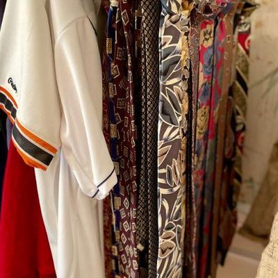 Large collection of men's neckties, most silk