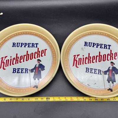(2) Mid Century Ruppert Knickerbocker Beer Trays
