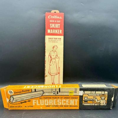 (2) Vintage Products
Collins quick-n-easy skirt marker
Underwriter laboratories UL Fluorescent light fixture