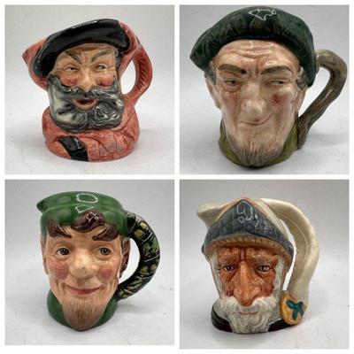 (4) Miniature Royal Doulton Toby Mugs ft. Don Quixote
Falstaff, Don Quixote, Auld Mac, and Elf. Tallest is 3.25". No chips or cracks. 