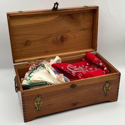 12” Chest Filled with Handkerchiefs
