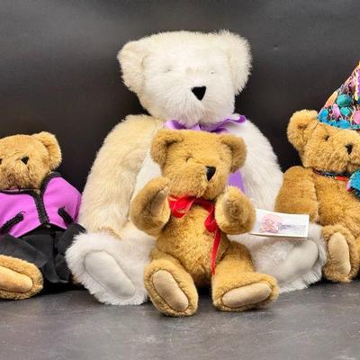 (4) Vermont Teddy Bear Company Teddy Bears
