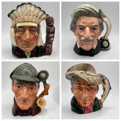 (4) Royal Doulton Toby Mugs ft. Mark Twain & The Sleuth
The Poacher, The Sleuth, North American Indian, and Mark Twain.