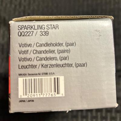 Mikasa NIB Sparkling Star Votive Holder