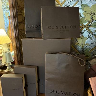 Louis Vuitton boxes and bags 