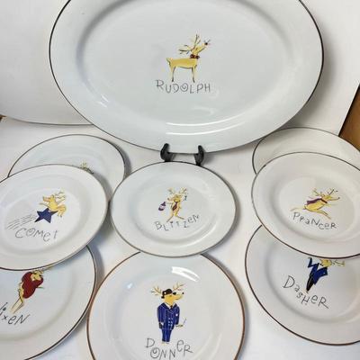 Pottery, barn, reindeer plates