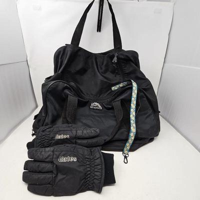  Ski Lot - "Sport Graphics" Ski Boot Bag with Additional Storage- Gates Women's Gloves & More