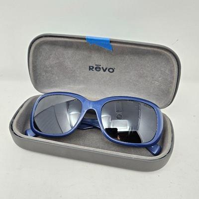 REVO Paxton Polarized Sunglasses with Blue Frame.  Made in Italy