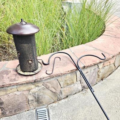 Birdfeeder and Iron Garden Hanger