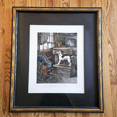"So Near Yet so Far" Framed Vintage Print 27" x 31" - Painted by C.H. Blaire, Etched by Arthur Baillie