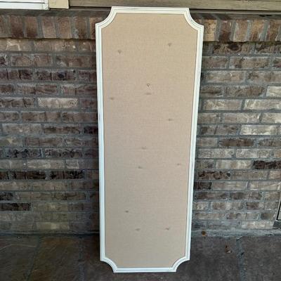 Pottery Barn Teens Full-Length Fabric Padded Bulletin Board with White Trim-Mountable, Neutral Tone