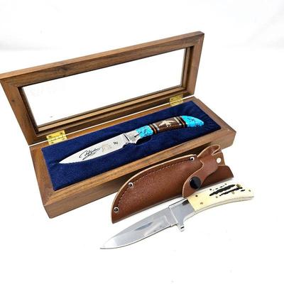 David Yellowhorse Limited Edition Eagle Hunter 38/100 New in Gift Box! Plus 2nd Beautiful Knife