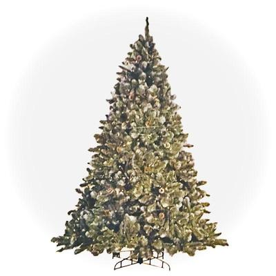 Faux 7.5’ Bethlehem Lights Quality Christmas Tree w/ lights and Flocking - Gorgeous!