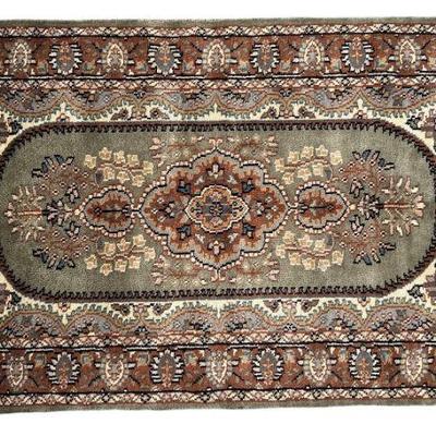 Vintage Floral Sage & Beige Tabriz Rug