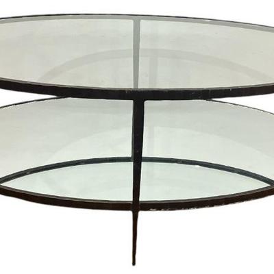 Crate and Barrel Oval Coffee Table