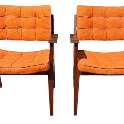 Pair Mid Century Armchairs