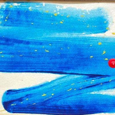Mid Century Signed Abstract Painting