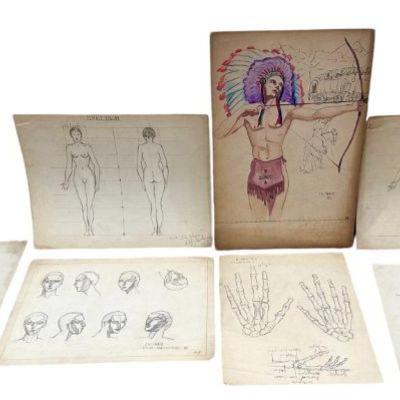 Illustration Art American Indian Black Jack Anatomy