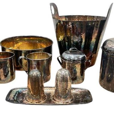 CALEGARO Italy Modernist Silverplate Dinnerware Barware