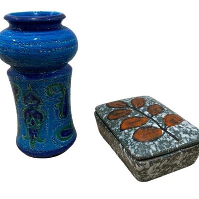 Two Mid Century Italy Pottery Pieces, ROSENTHAL NETTER
