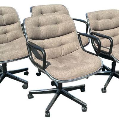 KNOLL CHARLES POLLOCK Executive Chairs Set of 4
