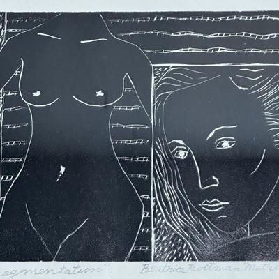 BEATRICE ROITMAN METRICK "Fragmentation" Wood Block Print