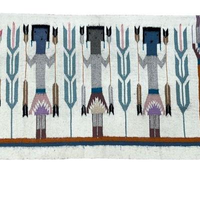 Native American Navajo Yei Bei Chei Textile Rug