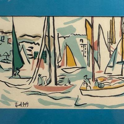Mid Century RAOUL DUFY Boat Basin Serigraph