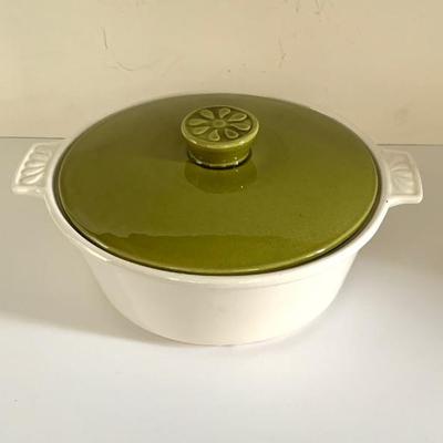 Vtg. California Pottery covered casserole