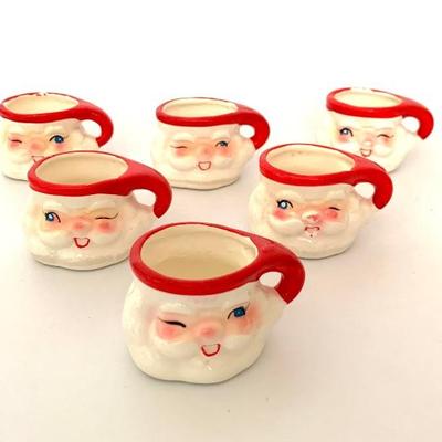 Holt Howard 1.5” Winking Santa mugs