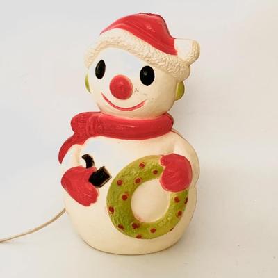 Vtg. blow mold plastic 11” light up Santa