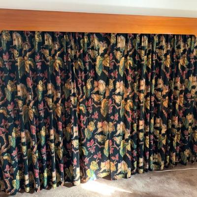 Vtg. barkcloth draperies 