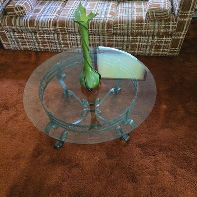 Iron/glass table