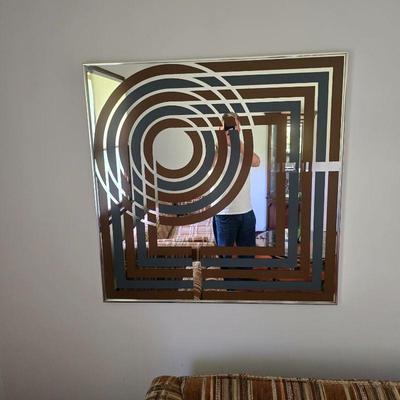Mid-Century signed mirror