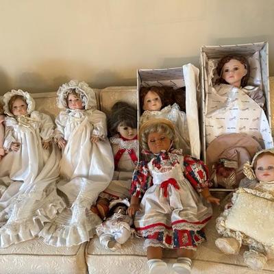 Dolls by Zapf, Gotz, Furga and others. 